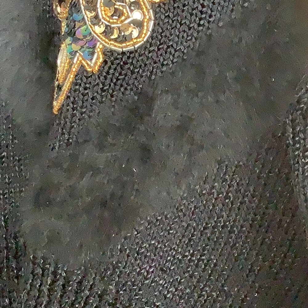 Vintage 90’s black gold Sequin Sweater - Picture 3 of 9